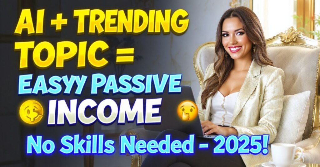 AI + Trending Topic = Easy Passive Income 💸 (No Skills Needed) 2025