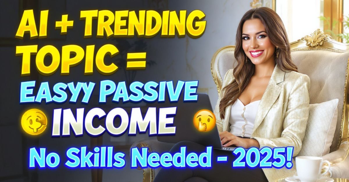 AI + Trending Topic = Easy Passive Income 💸 (No Skills Needed) 2025